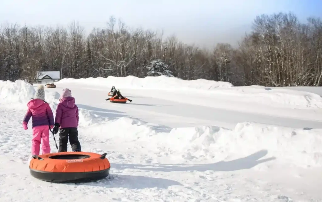 Snow Tubing Adventures at Great Glen Trails - North Conway with Children in December